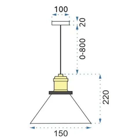 Lampa VERTO D Transp APP048-1CP