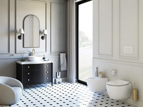 Miska WC z deską bezkołnierzowa Miska WC z deską bezkołnierzowa
