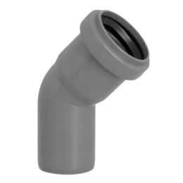 Kolano PP do kanalizacji wewnętrznej d40 30° Aquer (szare)