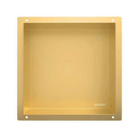 WALL-BOX NO RIM - Półka wnękowa bezramkowa GOLD 30x30x10 cm