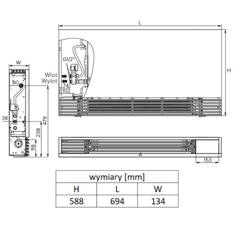 Klimakonwektor MYCOND SILENT MCFS-075T2 Klimakonwektor MYCOND SILENT MCFS-075T2