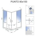 KABINA PUNTO CHROM 90x90