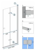 MODUŁ KABINY FOLD N2 CHROM 120