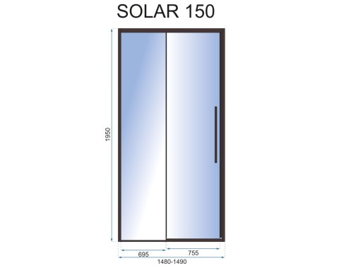 DRZWI PRYSZNICOWE SOLAR BLACK 140 DRZWI PRYSZNICOWE SOLAR BLACK 140