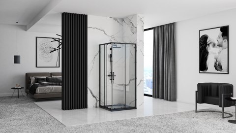KABINA PUNTO BLACK 80x80 KABINA PUNTO BLACK 80x80