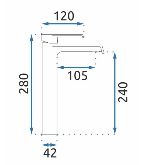 BATERIA UMYWALKOWA MY2061-21C HASS CHROM WYSOKA BATERIA UMYWALKOWA MY2061-21C HASS CHROM WYSOKA