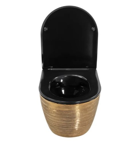 WC - CARLO MINI RIMLESS BRUSH GOLD BLACK WC - CARLO MINI RIMLESS BRUSH GOLD BLACK