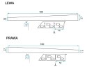 LISTWA SPADKOWA ZŁOTA SZCZOTKOWANA 140 cm PRAWA