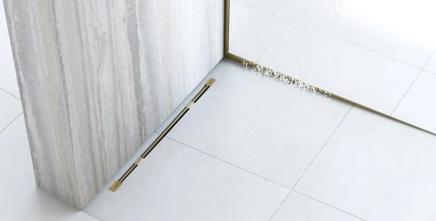 LISTWA SPADKOWA ZŁOTA SZCZOTKOWANA 140 cm PRAWA LISTWA SPADKOWA ZŁOTA SZCZOTKOWANA 140 cm PRAWA