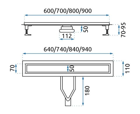ODPŁYW NEOX SUPERFLOW CZARNY 900 ODPŁYW NEOX SUPERFLOW CZARNY 900