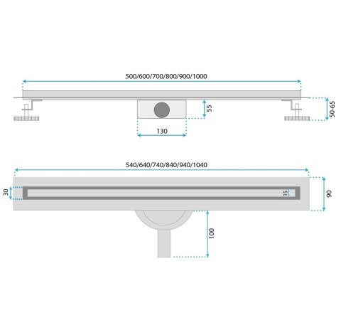 ODPŁYW NEOX SLIM PRO SZCZOTKOWANY 1000 ODPŁYW NEOX SLIM PRO SZCZOTKOWANY 1000