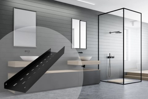 PÓŁKA ŁAZIENKOWA SF04-600-B BLACK PÓŁKA ŁAZIENKOWA SF04-600-B BLACK