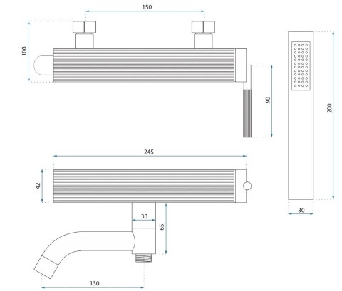 BATERIA WANNOWA JS-B34803G ARGON ZŁOTA BATERIA WANNOWA JS-B34803G ARGON ZŁOTA