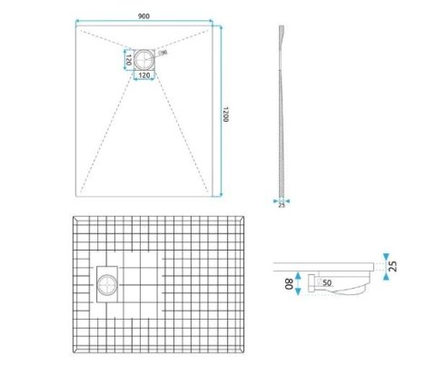 BRODZIK MAGNUM WHITE 80x100 BRODZIK MAGNUM WHITE 80x100