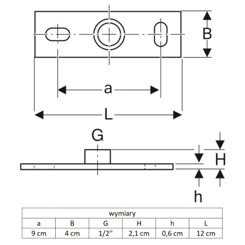 Podwieszenie profila montażowego GEBERIT PLUVIA G1/2'' Podwieszenie profila montażowego GEBERIT PLUVIA G1/2''