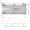 Grzejnik panelowy poziomy RADSON Integra NG 11 600x800