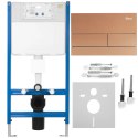 STELAŻ PODT WC K011A-Q + PRZYCISK T BRUSH COPPER