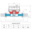 Wodomierz jednostrumieniowy GSD8-RFM DN20 z nakładką
