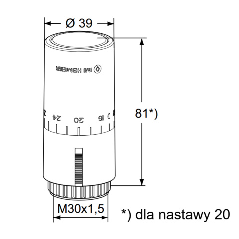 Głowica termostatyczna z wbudowanym czujnikiem IMI HALO Głowica termostatyczna z wbudowanym czujnikiem IMI HALO
