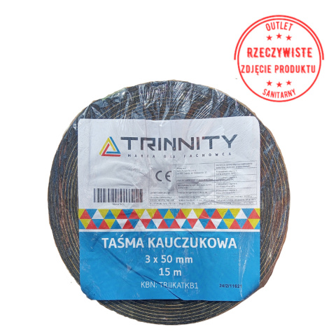 Taśma kauczukowa TRINNITY 3x50 mm 15 mb Taśma kauczukowa TRINNITY 3x50 mm 15 mb