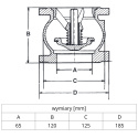 Zawór zwrotny grzybkowy SOCLA SAS 402 DN65 (2 1/2'')
