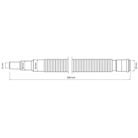 Złącze MONOFLEX - k. 50/50/40/32 L500 mm Złącze MONOFLEX - k. 50/50/40/32 L500 mm