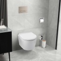 Zestaw podtynkowy WC stelaż Fix Frame Standard z białą miską WC Luxa i przyciskiem spłukującym Exo/Lxo