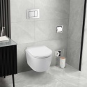 Zestaw podtynkowy WC stelaż Fix Frame Standard z białą miską WC Luxa i przyciskiem spłukującym Axo chrom