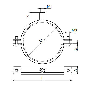 Obejma Niczuk UWX 200 mm z izolacją Obejma Niczuk UWX 200 mm z izolacją