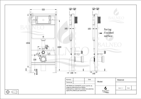 Zestaw podtynkowy WC stelaż Fix Frame Slim z czarną miską WC Luna i przyciskiem spłukującym AXO Zestaw podtynkowy WC stelaż Fix Frame Slim z czarną miską WC Luna i przyciskiem spłukującym AXO