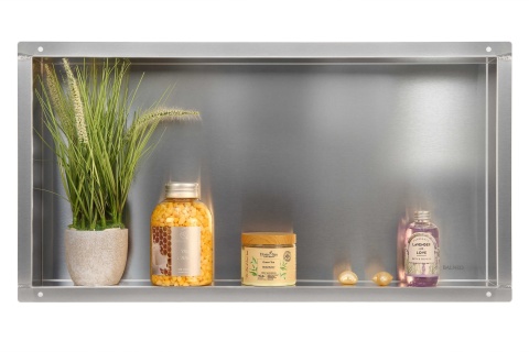 WALL-BOX NO RIM - Półka wnękowa bezramkowa INOX 60x30x7 cm WALL-BOX NO RIM - Półka wnękowa bezramkowa INOX 60x30x7 cm