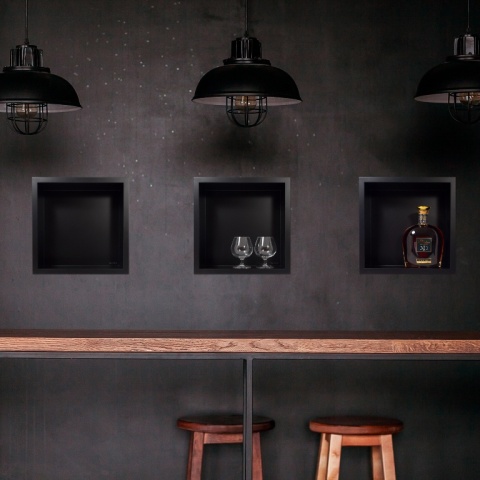 WALL-BOX ONE Black - Półka pojedyncza czarna 30x30x10 cm WALL-BOX ONE Black - Półka pojedyncza czarna 30x30x10 cm