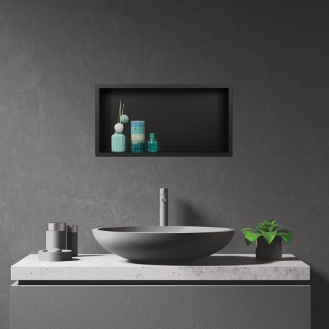 WALL-BOX ONE Black - Półka pojedyncza czarna 60x30x10 cm WALL-BOX ONE Black - Półka pojedyncza czarna 60x30x10 cm