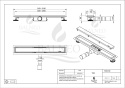 G-Drain Next Odpływ liniowy 70 cm ze szklanym panelem Double Dark