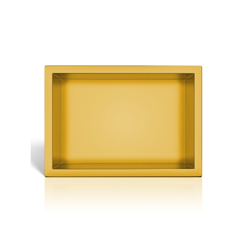 WALL-BOX ONE Gold Półka wnękowa ze stali nierdzewnej złota 30x20x10 cm WALL-BOX ONE Gold Półka wnękowa ze stali nierdzewnej złota 30x20x10 cm