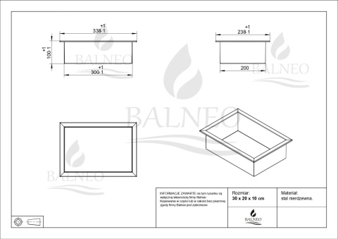 WALL-BOX ONE Gold Półka wnękowa ze stali nierdzewnej złota 30x20x10 cm WALL-BOX ONE Gold Półka wnękowa ze stali nierdzewnej złota 30x20x10 cm
