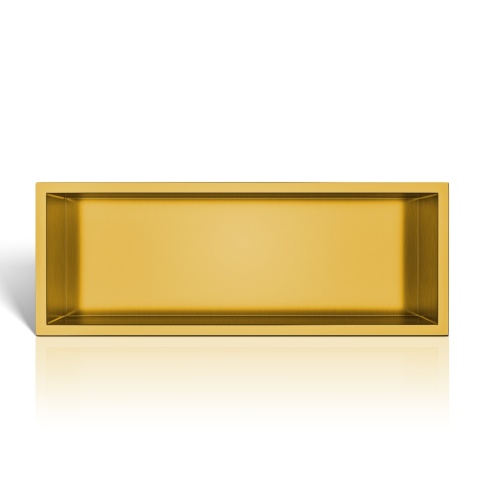 WALL-BOX ONE Gold Półka wnękowa ze stali nierdzewnej złota 60x20x10 cm WALL-BOX ONE Gold Półka wnękowa ze stali nierdzewnej złota 60x20x10 cm