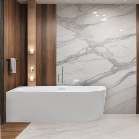 Wanna wolnostojąca narożna lewa AVOLA WHITE - 170 x 80 cm