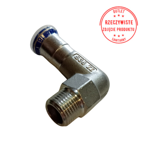 Kolano przejściowe Geberit Mapress Edelstahl GZ 18x1/2'' 90° Kolano przejściowe Geberit Mapress Edelstahl GZ 18x1/2'' 90°