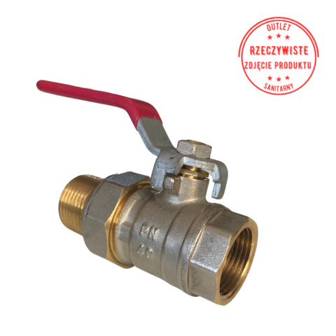 Zawór kulowy DN20 3/4'' PN40 z rączką (półśrubunek) Zawór kulowy DN20 3/4'' PN40 z rączką (półśrubunek)