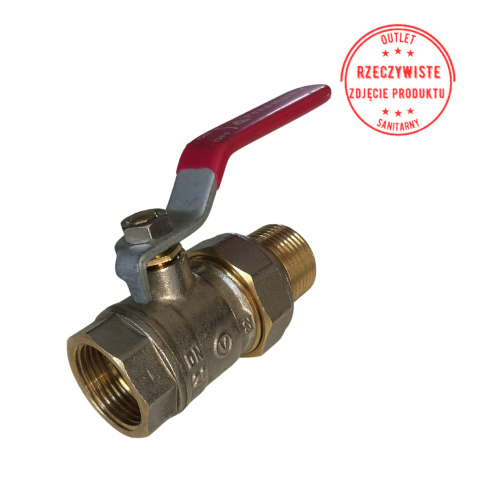 Zawór kulowy DN20 3/4'' PN40 z rączką (półśrubunek) Zawór kulowy DN20 3/4'' PN40 z rączką (półśrubunek)