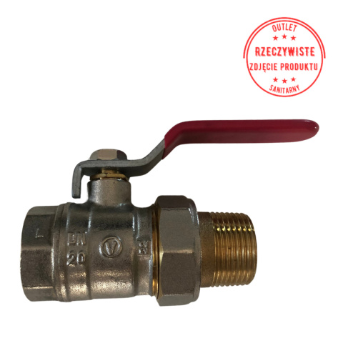 Zawór kulowy DN20 3/4'' PN40 z rączką (półśrubunek) Zawór kulowy DN20 3/4'' PN40 z rączką (półśrubunek)