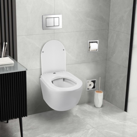 Deska wolnoopadająca biała do miski WC - LUNA, LUXA Deska wolnoopadająca biała do miski WC - LUNA, LUXA