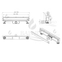 W-Drain NEXT 2w1 Odpływ liniowy ścienny 60 cm dwustronny czarny