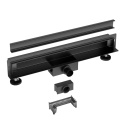 W-Drain NEXT 2w1 Odpływ liniowy ścienny 70 cm dwustronny czarny