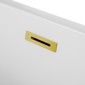 Wanna wolnostojąca narożna prawa AVOLA z pokrywką MIRROR GOLD - 170 x 80 cm