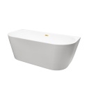 Wanna wolnostojąca przyścienna VIVA z pokrywką MIRROR GOLD - 150 x 75 cm