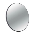 Lustro niepodświetlane okrągłe CORINA BLACK 60 cm, rama aluminiowa