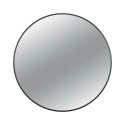 Lustro niepodświetlane okrągłe CORINA BLACK 80 cm, rama aluminiowa