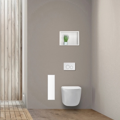 WALL-BOX BRUSH "L" LEWY - WHITE GLASS 68,2 x 23,2 x 15 cm WALL-BOX BRUSH "L" LEWY - WHITE GLASS 68,2 x 23,2 x 15 cm